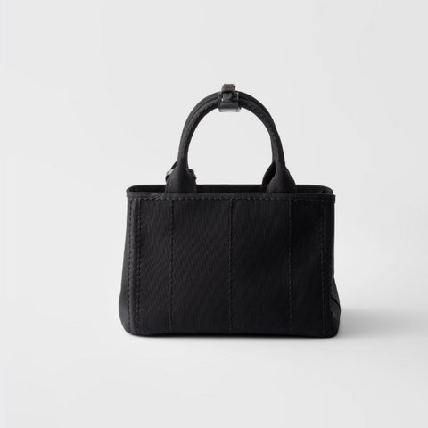 Prada Jardinière Small Cotton Canvas Handbag