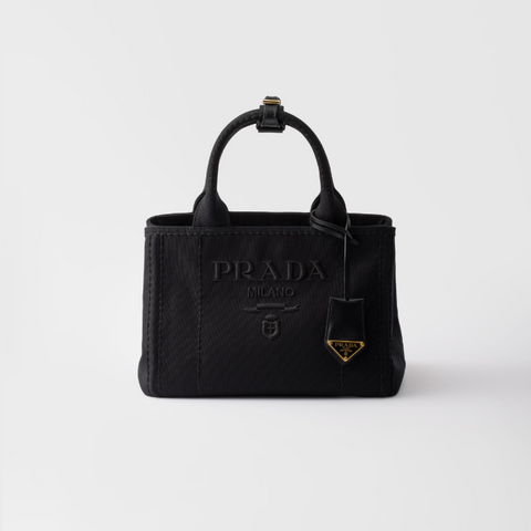 Prada Jardinière Small Cotton Canvas Handbag