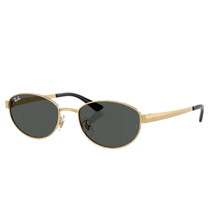 Ray-Ban Sunglasses Oval Polished Arista Gold Metal
