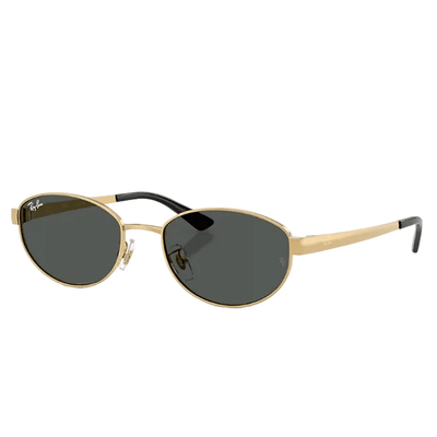 Ray-Ban Sunglasses Oval Polished Arista Gold Metal