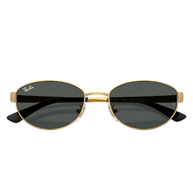 Ray-Ban Sunglasses Oval Polished Arista Gold Metal 5