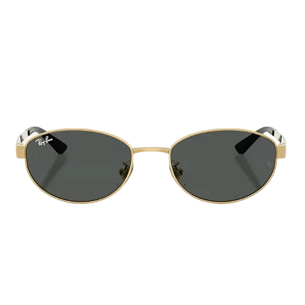 Ray-Ban Sunglasses Oval Polished Arista Gold Metal 2