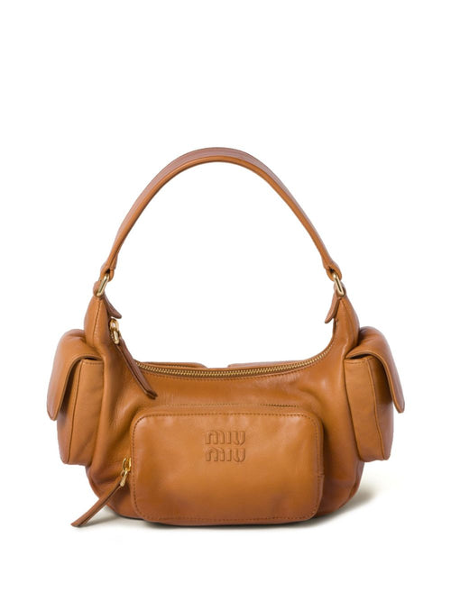 Miu Miu Pocket Shoulder Bag Brown