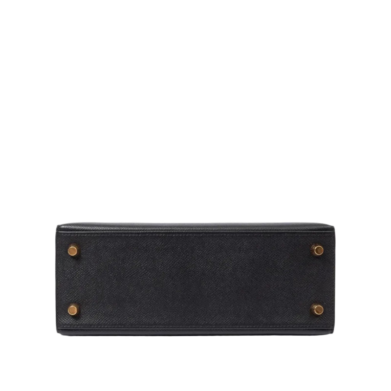 Hermès Kelly 25 Black Epsom Gold Hardware 4