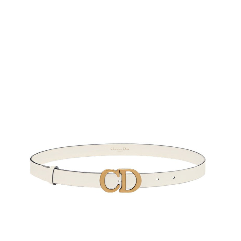Dior Saddle Belt White Ultrasoft