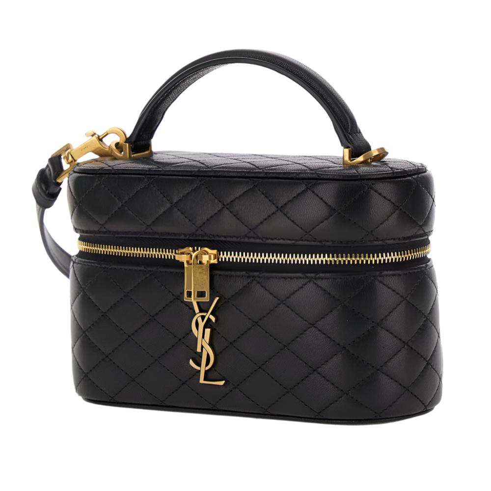 Yves Saint Laurent Black Vanity Bag With Cassandre In Quilted Leather Woman 3