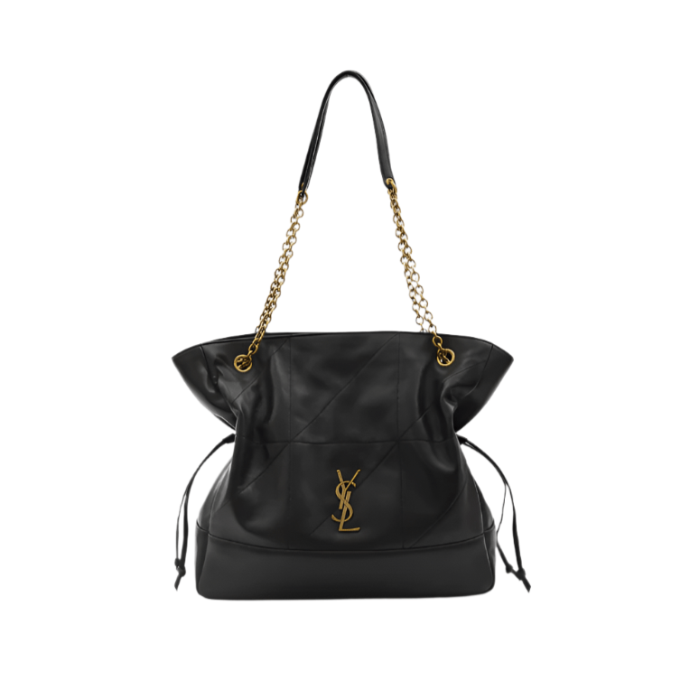 Yves Saint Laurent Jamie Shopping Bag – Black Quilted Leather With Tonal