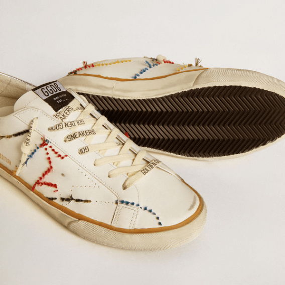 Super-Star LTD With Perforated Star And Metallic Leather Heel Tab 4