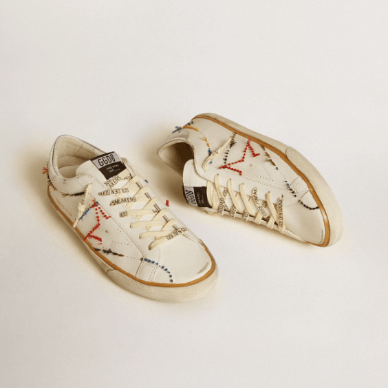 Super-Star LTD With Perforated Star And Metallic Leather Heel Tab 2