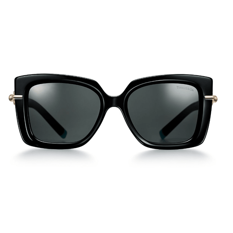 Tiffany & Co  in Black Acetate with Dark Gray Lenses Sunglasses 1