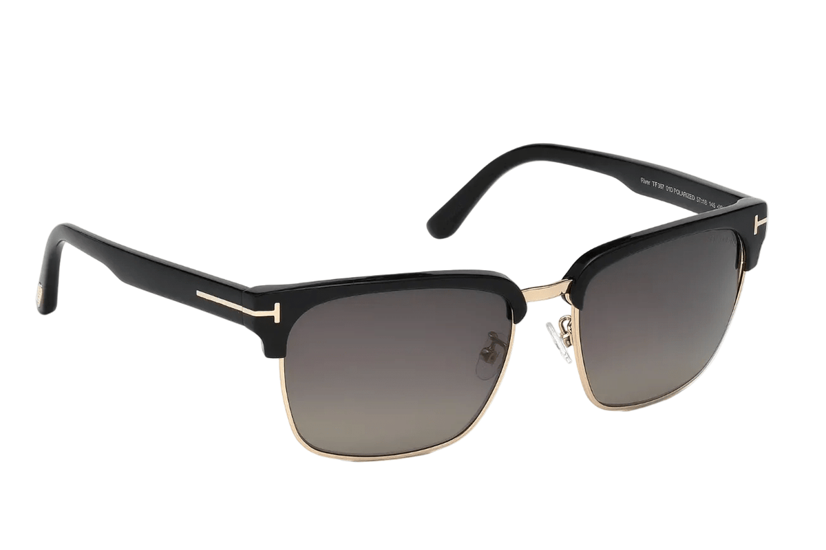 Tom Ford Shiny Black Gold Metal | Grey Gradient Polarized 2