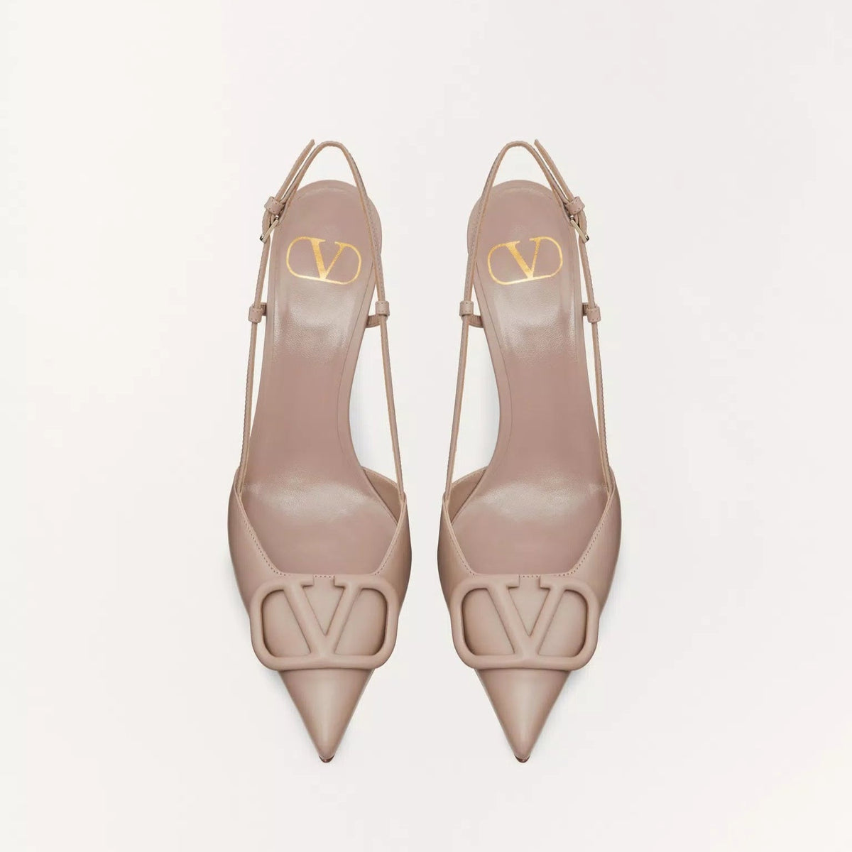 Valentine V Logo Signature Calfskin High Heel Sandal 2