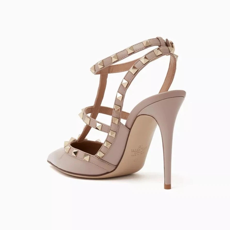 Valentino Beige Patent Leather Rockstud Pumps 2