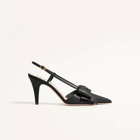 Valentino Bowow Slingback Pumps In Kidskin 85mm - BEAUTY BAR