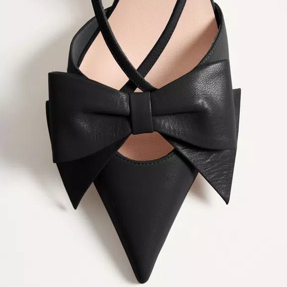 Valentino Bowow Slingback Pumps In leather 85mm 3