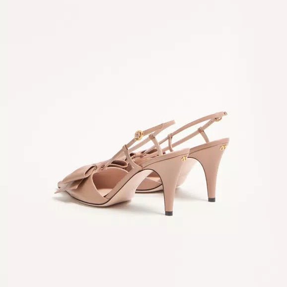 Valentino Bowow Slingback Pumps In Leather 3