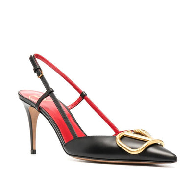 Valentino Garavani 80mm VLogo Signature Pumps Black - BEAUTY BAR