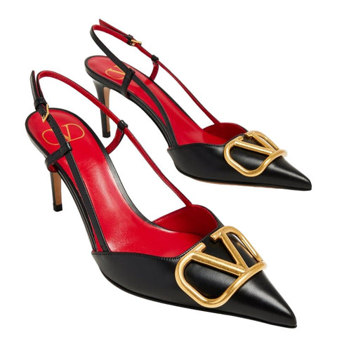 Valentino Garavani 80mm VLogo Signature Pumps Black - BEAUTY BAR