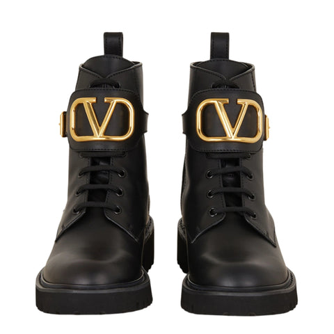 Valentino Garavani Lace - Up Boots Vlogo Signature - BEAUTY BAR