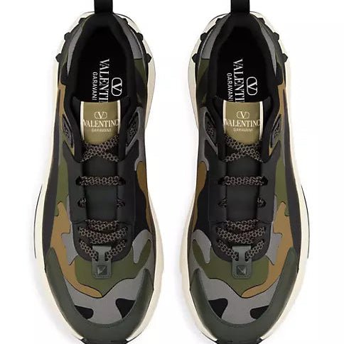 Valentino Garavani Low Top True Act Camouflage Sneakers In Rubberized Fabric 4