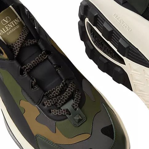 Valentino Garavani Low Top True Act Camouflage Sneakers In Rubberized Fabric 5