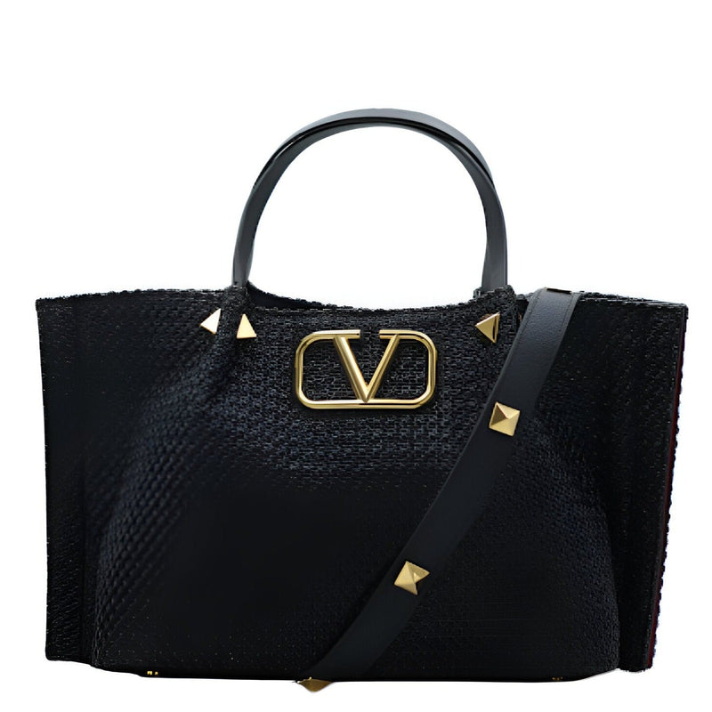 حقيبة تسوق فالنتينو باللون الأسود 5