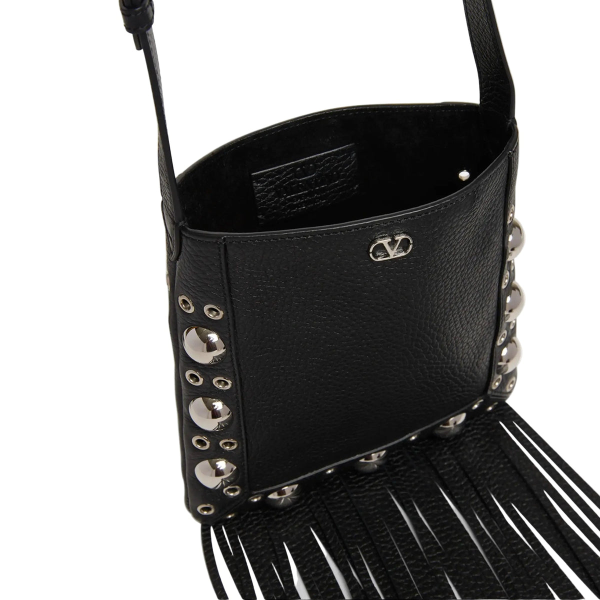Valentino Garavani Nellcote Fringe Studded Leather Crossbody Bag 3