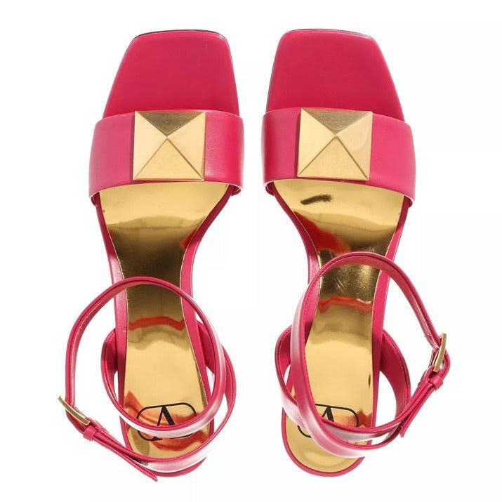 Valentino Garavani One Stud Calfskin Sandals Blossom 2