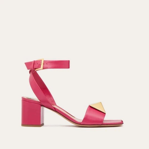 Valentino Garavani One Stud Calfskin Sandals Blossom 4