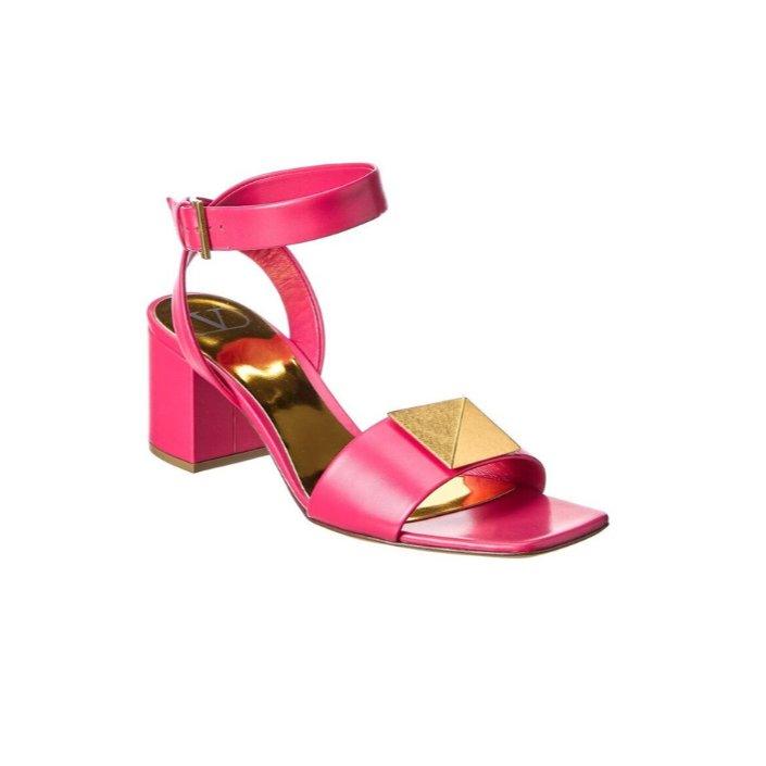 Valentino Garavani One Stud Calfskin Sandals Blossom 3