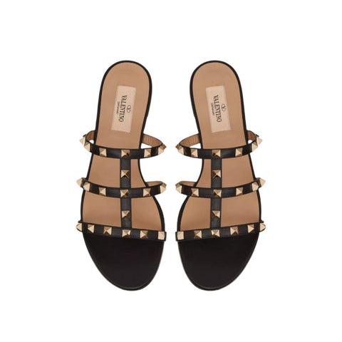 Valentino Garavani Rockstud Flat Slide Sandal - BEAUTY BAR