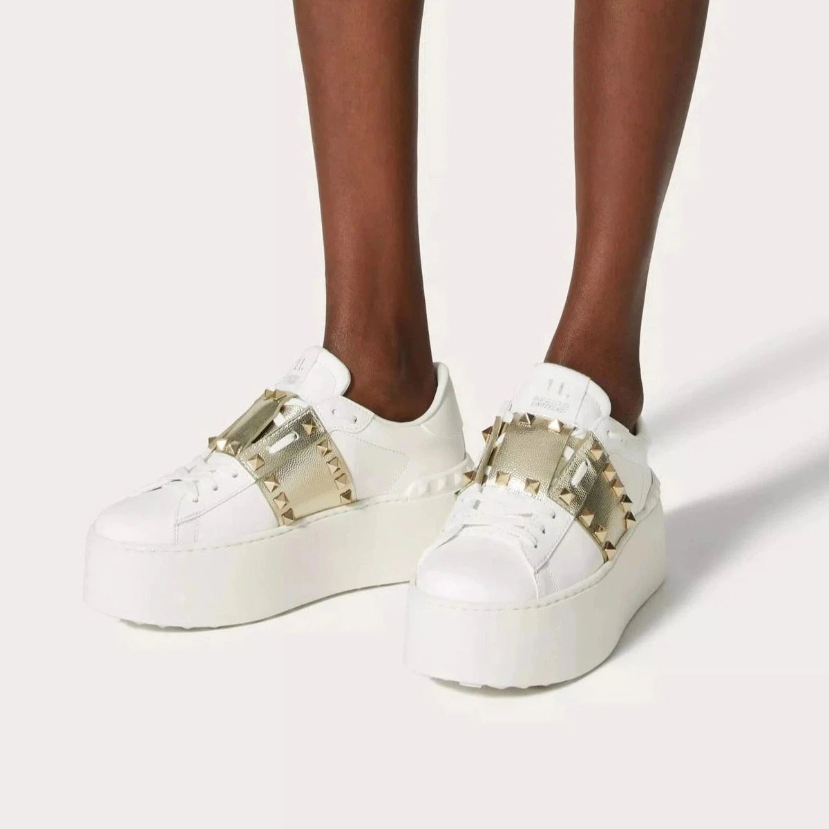 Valentino Garavani Rockstud Untitled Leather Platform Sneakers 2