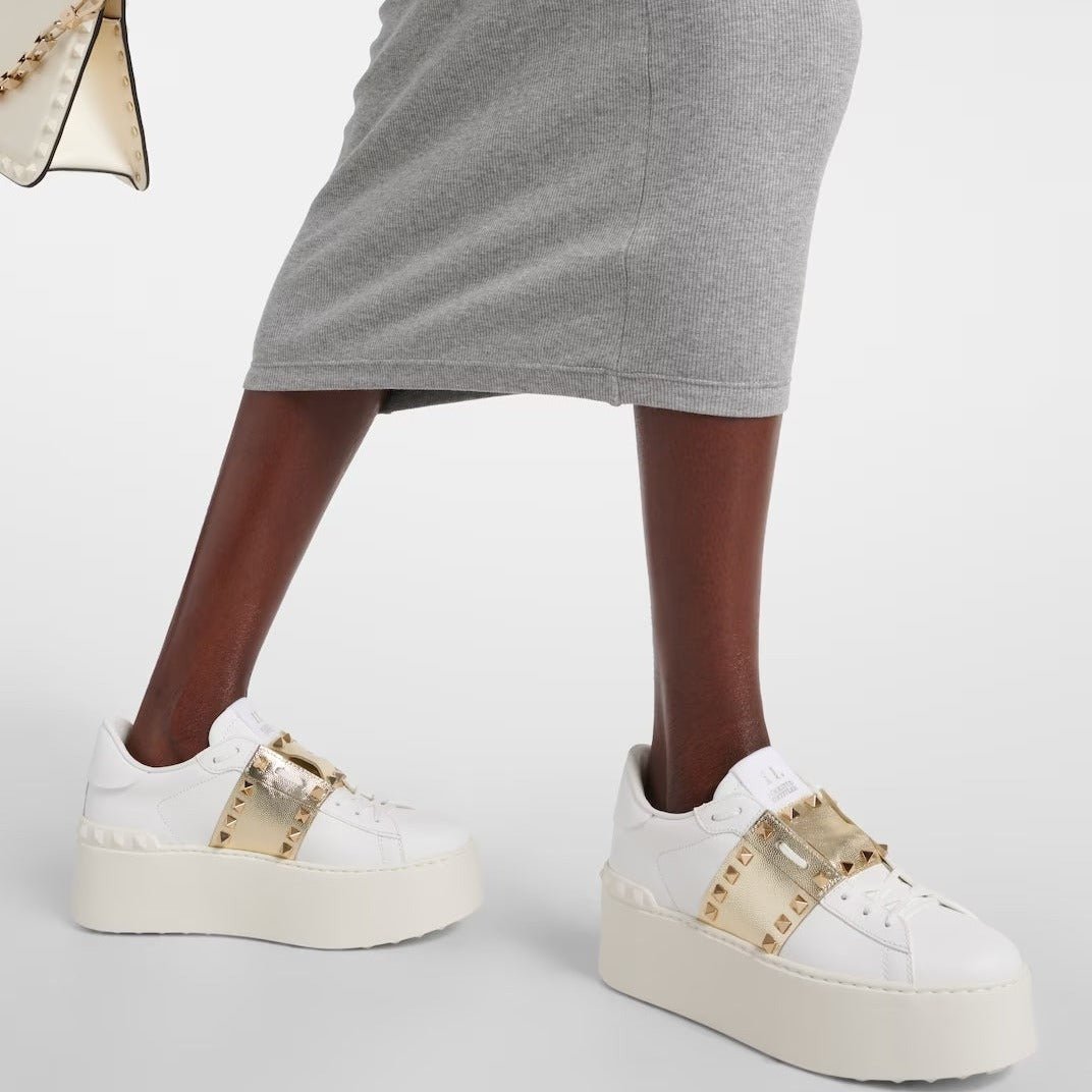 Valentino Garavani Rockstud Untitled Leather Platform Sneakers 5