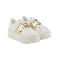 Valentino Garavani Rockstud Untitled Leather Platform Sneakers