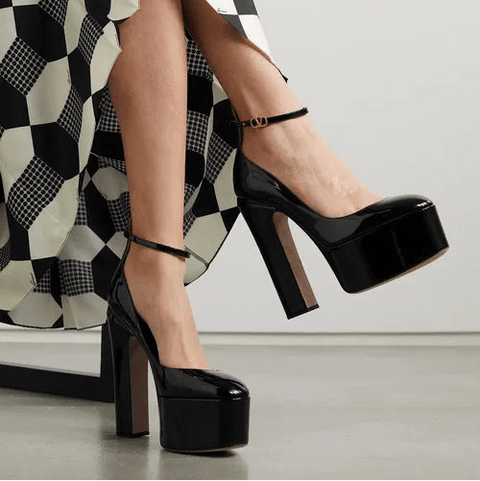 Valentino Garavani Tan - Go 155 Leather Platform Pumps - BEAUTY BAR