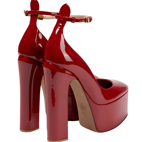 Valentino Garavani Tan - Go Platform Pumps Burgundy Patent Leather - BEAUTY BAR