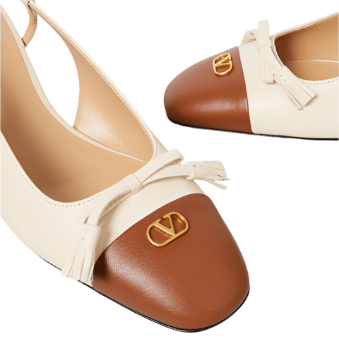 Valentino Garavani Valet Du Roi Leather Slingback Pumps - BEAUTY BAR