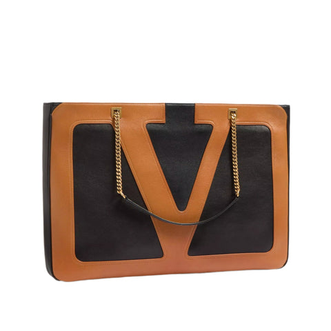 Valentino Garavani Viva Superstar Leather Shopper Black - BEAUTY BAR