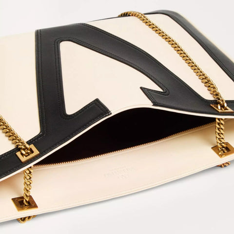 Valentino Garavani Viva Superstar Medium Canvas Shopping Bag White - BEAUTY BAR