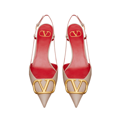 Valentino Garavani VLogo Leather Pumps - BEAUTY BAR