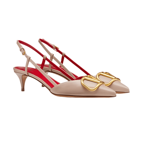 Valentino Garavani VLogo Leather Pumps - BEAUTY BAR