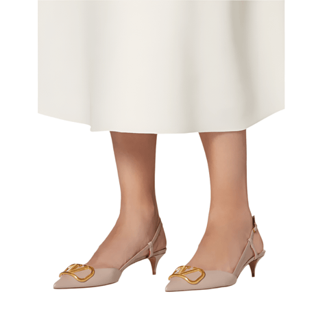 Valentino Garavani VLogo Leather Pumps - BEAUTY BAR