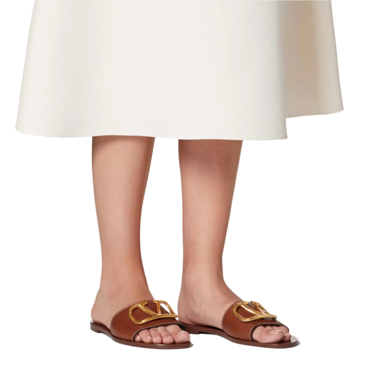 Valentino Garavani VLogo Leather Slides 3