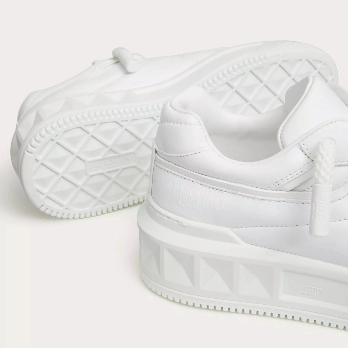 Valentino One Stud XL Trainer In Nappa Leather 4