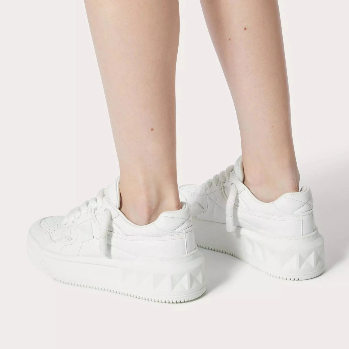 Valentino One Stud XL Trainer In Nappa Leather 2