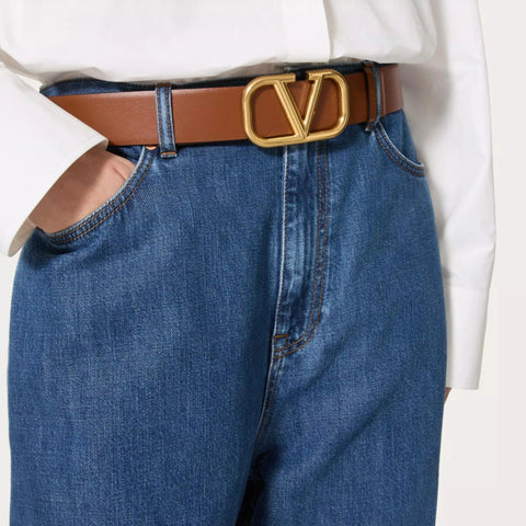 Valentino Reversible Vlogo Belt Medium - BEAUTY BAR