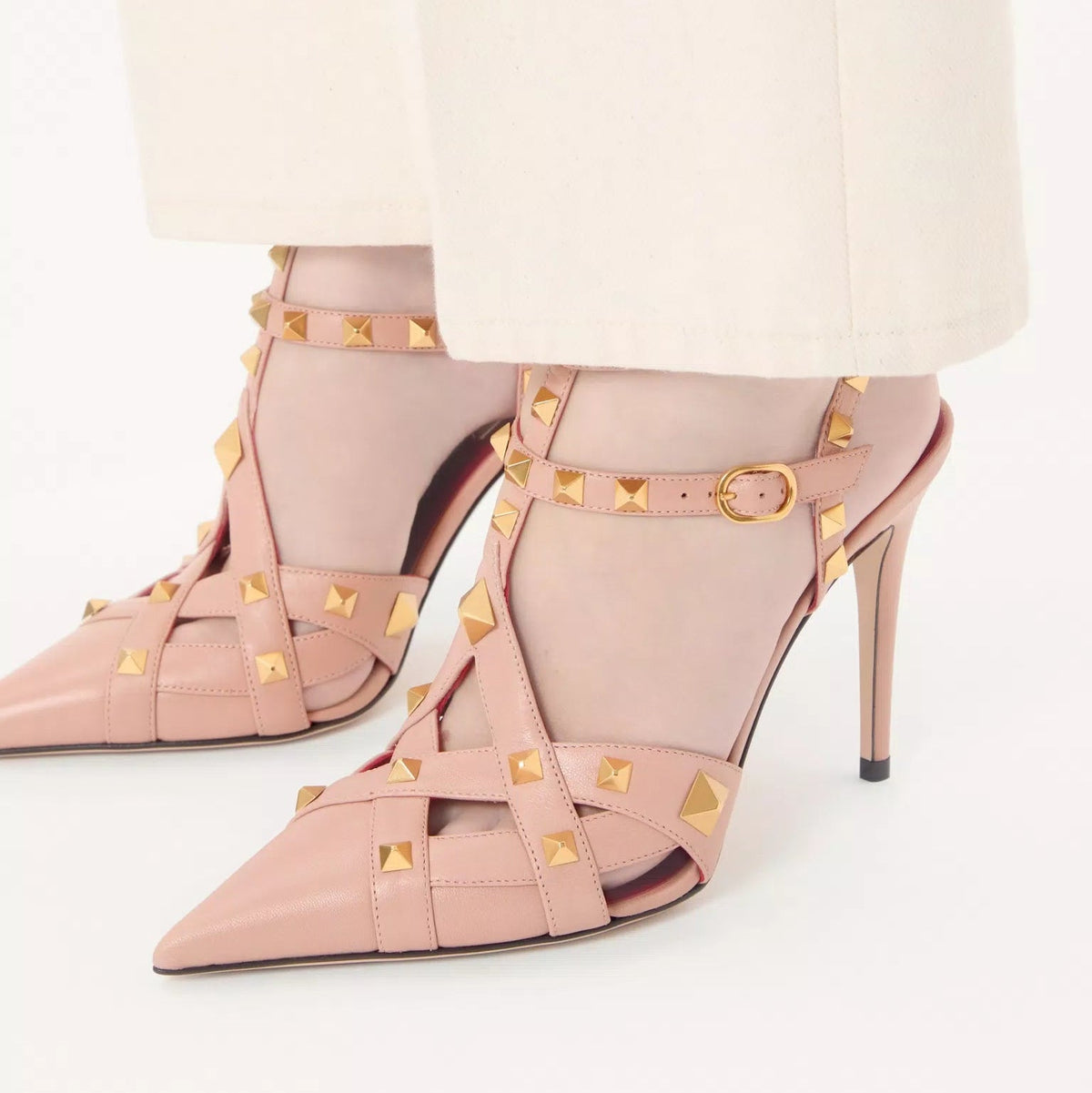 Valentino Studdy Leather Pumps 10 Cm 6