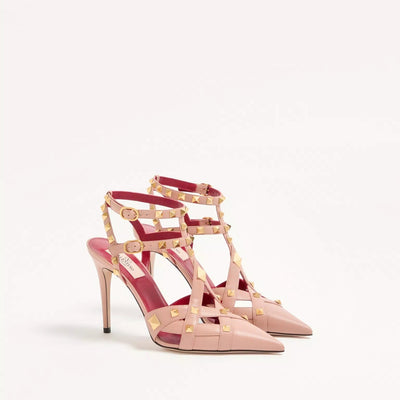 Valentino Studdy Leather Pumps 10 Cm