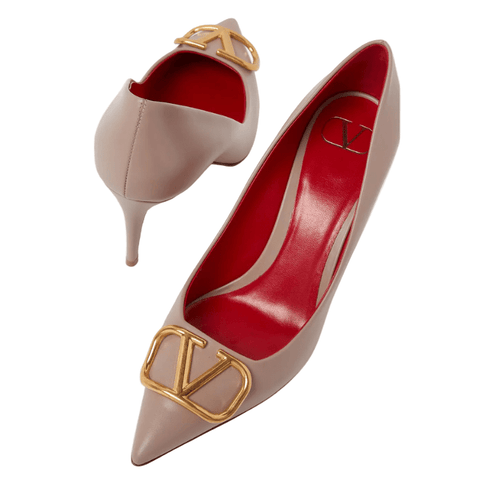 Valentino Taupe V Heels - High Heels - BEAUTY BAR