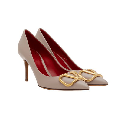 Valentino Taupe V Heels - High Heels - BEAUTY BAR